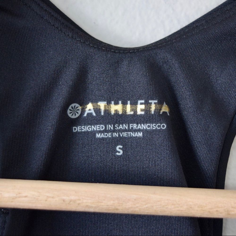 ATHLETA Conscious Crop Bikini Swim Top A-C, Black Size Small NWT $59 - Picture 7 of 11
